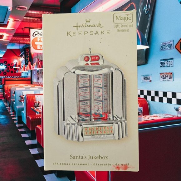 Hallmark Keepsake 2007 Santas Jukebox Christmas Ornament With Light Sound Music - Picture 1 of 5